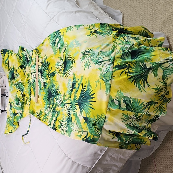 I.N.C Maxi Wrap Tropical Vacation Maxi Vibrant Dress Beach Cocktail Party - Picture 12 of 15